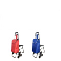 Romotional Collapsible Vegetable Luggage Useful Folding Shopping Trolley Bag with Desk